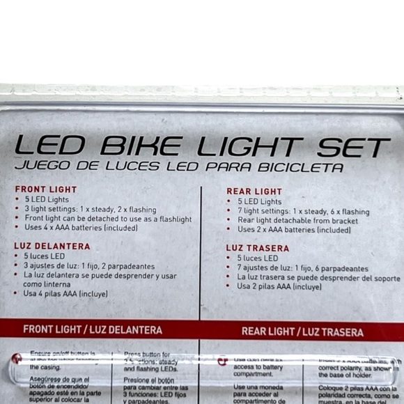 New Bikemate LED Bike Light Set, Front And Rear Lights - Picture 9 of 9
